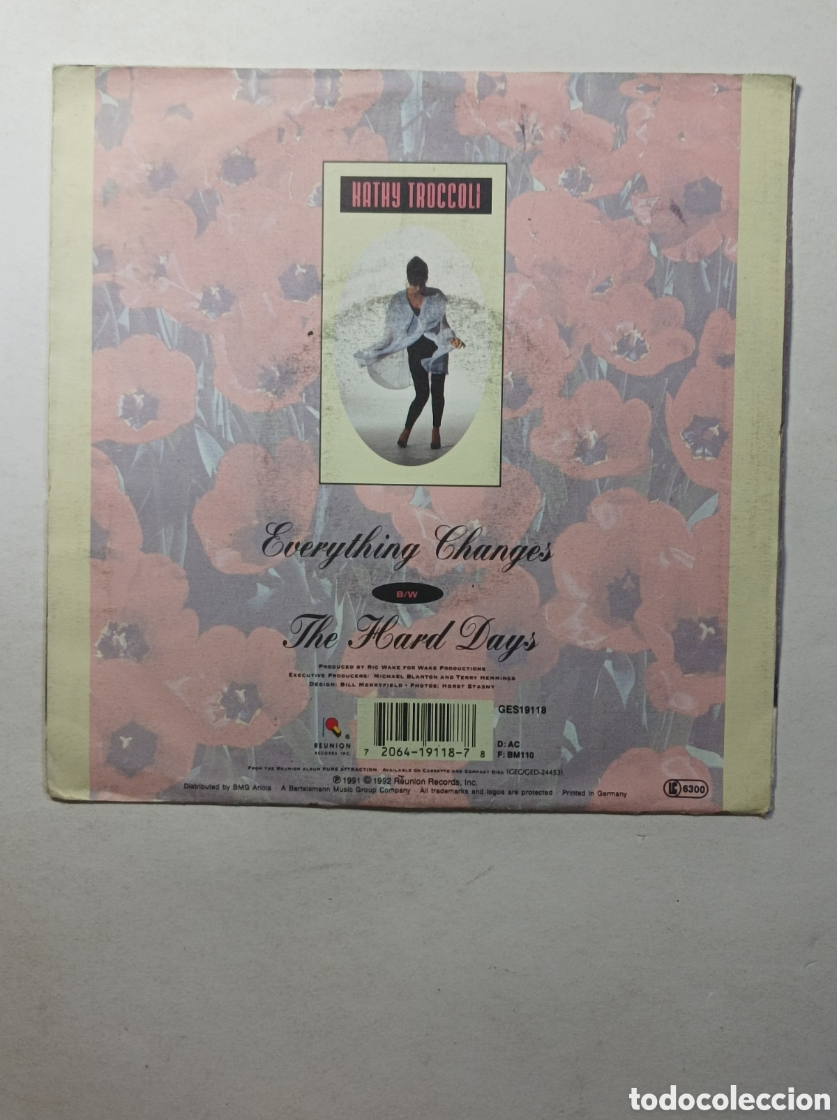 Discos de vinilo: KATHY TROCCOLY. EVERYTHING CHANGES. SINGLE DISCO VINILO. - Foto 2