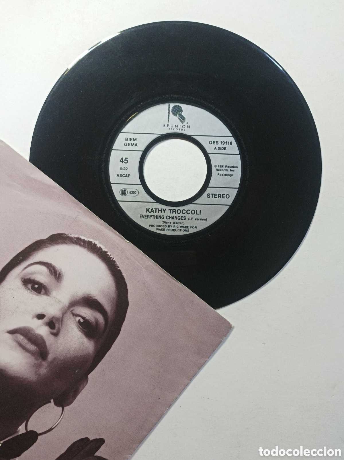 Discos de vinilo: KATHY TROCCOLY. EVERYTHING CHANGES. SINGLE DISCO VINILO. - Foto 3