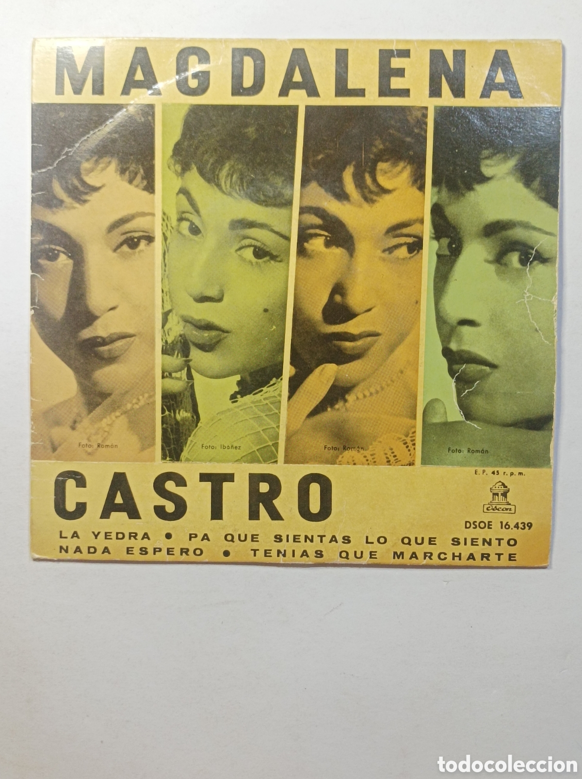 Discos de vinilo: MAGDALENA CASTRO. ODEON. SINGLE DISCO VINILO AZUL. - Foto 1