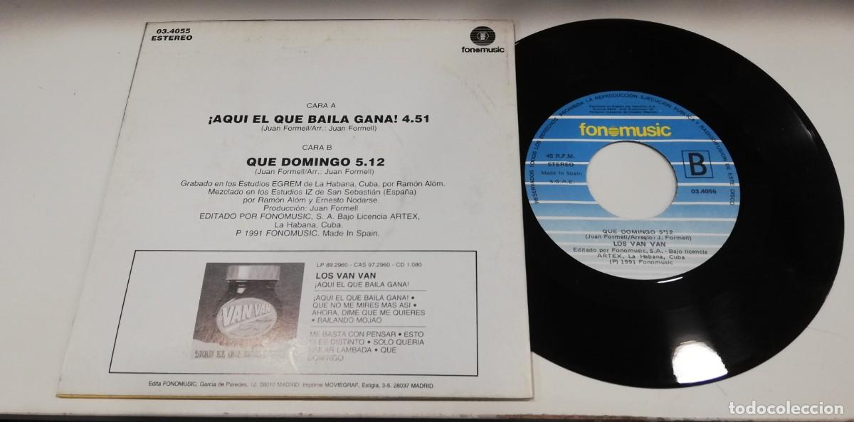 Discos de vinilo: SCO109- Los Van Van - Aqui El Que Baila Gana (7&rdquo;, Single) - Foto 2