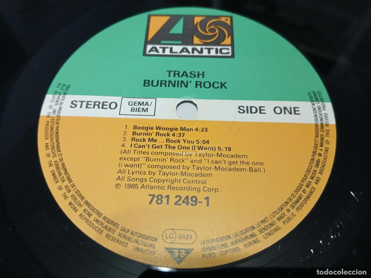 Discos de vinilo: Trash &ndash; Burnin Rock- (1985) LP disco vinilo - Foto 3