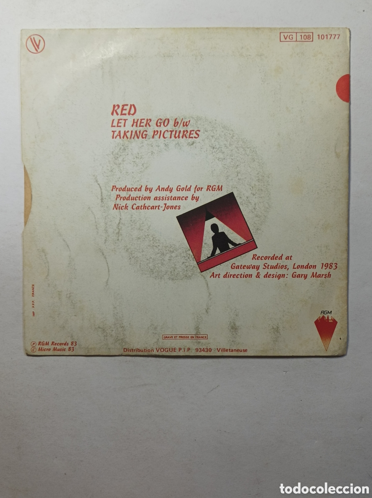 Discos de vinilo: RED. LET HER GO. RGM. 1983. SINGLE DISCO VINILO. - Foto 2