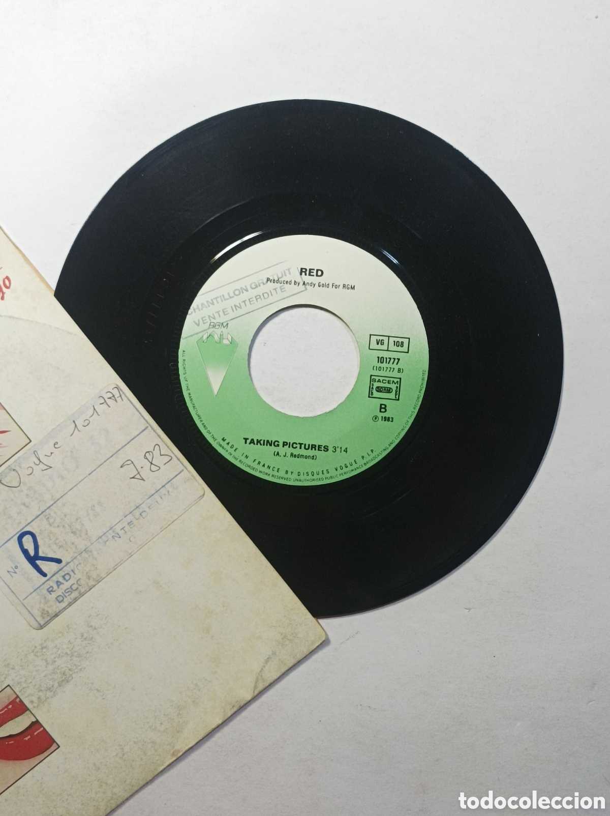 Discos de vinilo: RED. LET HER GO. RGM. 1983. SINGLE DISCO VINILO. - Foto 3