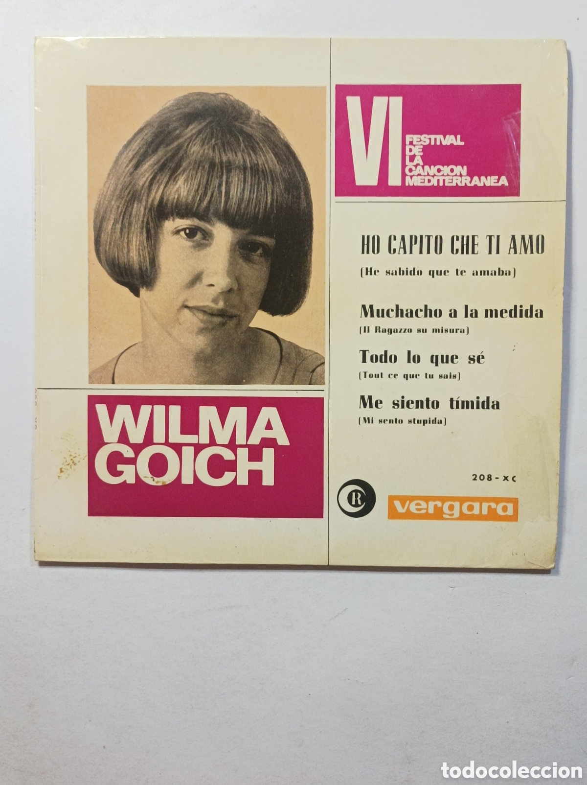 Discos de vinilo: WILMA GOICH. RICARDI. SINGLE DISCO VINILO. - Foto 1