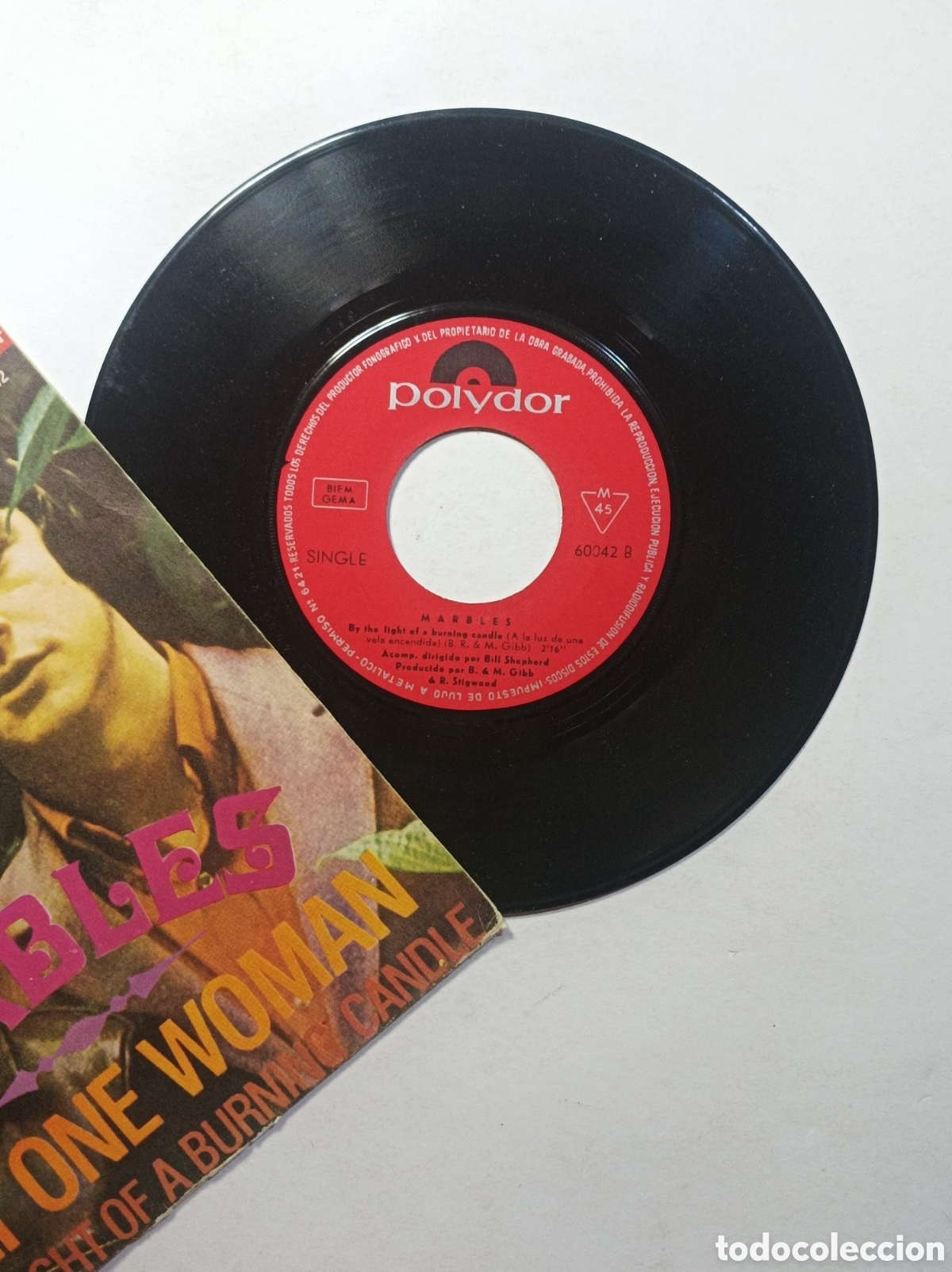 Discos de vinilo: MARBLES. ONLY ONE WONAN. POLYDOR. SINGLE DISCO VINILO. - Foto 3