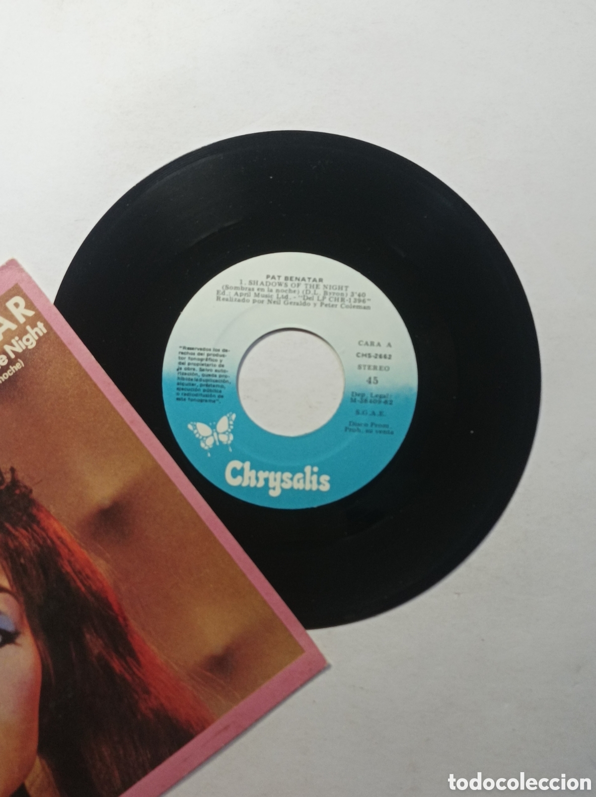Discos de vinilo: PAT BENATAR. CHRSALIS. SINGLE DISCO VINILO. - Foto 3
