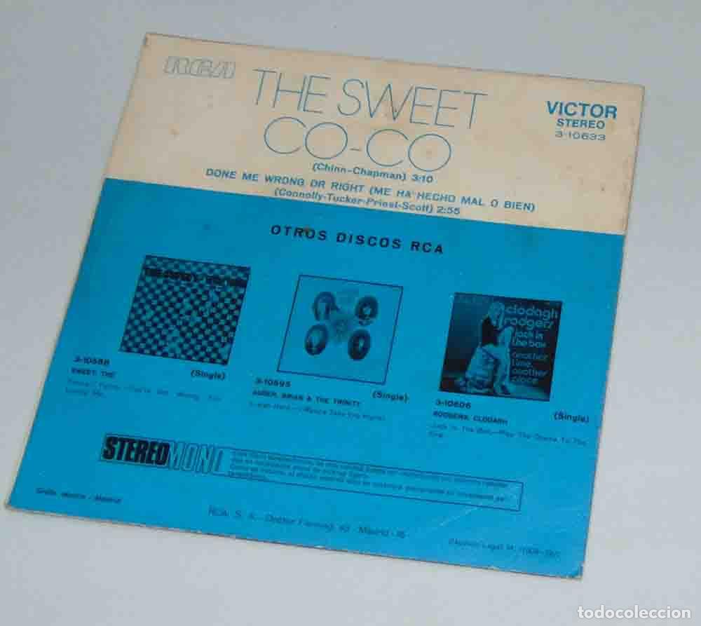 Discos de vinilo: THE SWEET - CO-CO - SINGLE 1971 - Foto 3