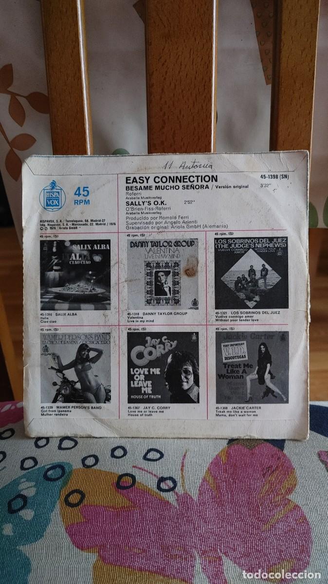 Discos de vinilo: EASY CONNECTION-SINGLE BESAME MUCHO SE&Ntilde;ORA - Foto 2
