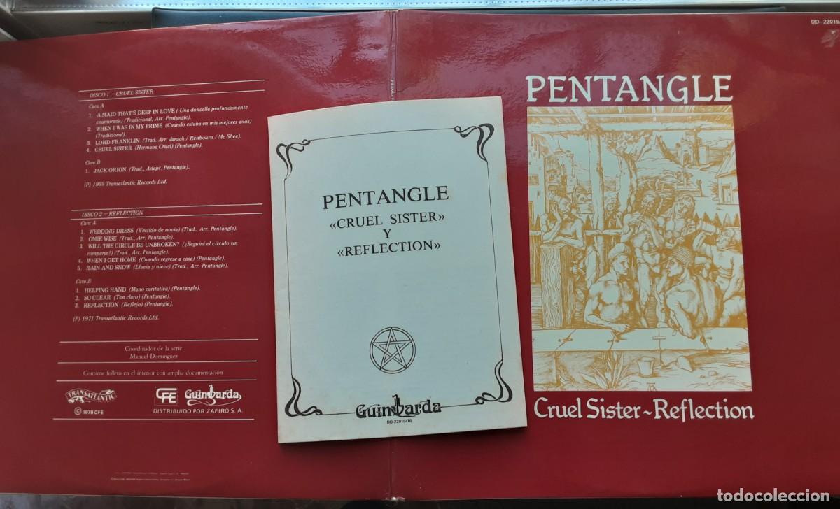 Discos de vinilo: 2 lps PENTANGLE, CRUEL SISTER + REFLECTION, incluye libreto. - Foto 1