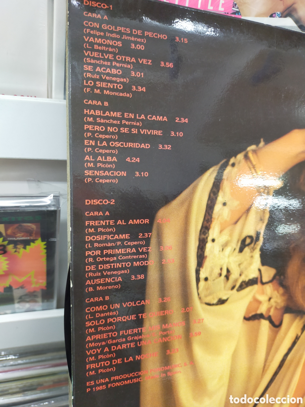 Discos de vinilo: Mar&iacute;a Jim&eacute;nez doble LP 20 grandes exitos 1985 - Foto 3