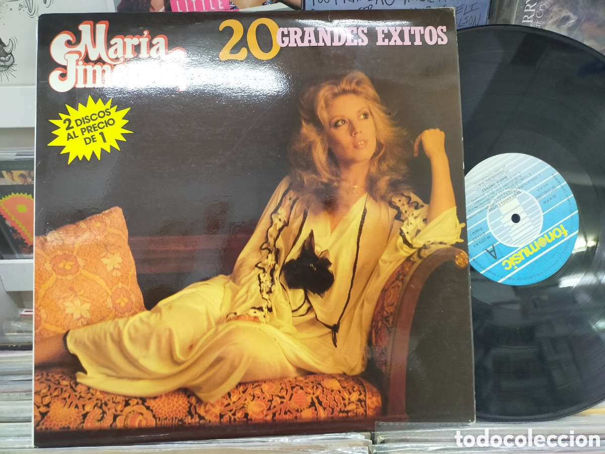 Discos de vinilo: Mar&iacute;a Jim&eacute;nez doble LP 20 grandes exitos 1985 - Foto 1