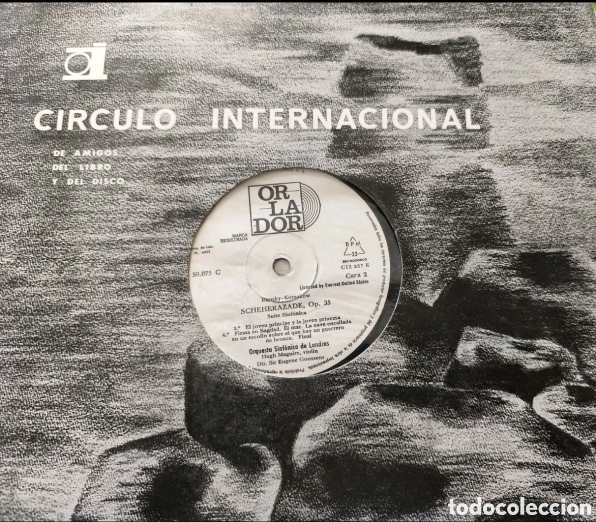 Discos de vinilo: Circulo internacional: Scheherazade op.35 - Foto 1