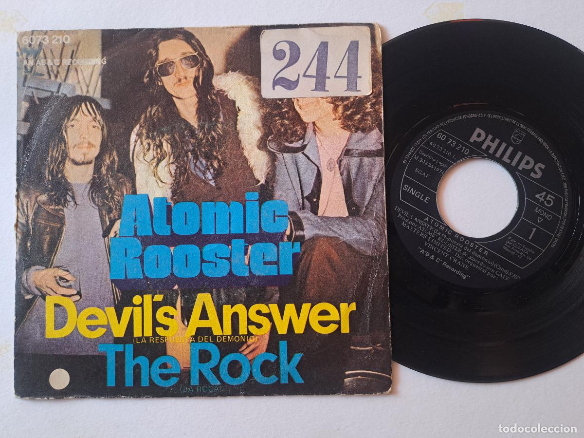 Discos de vinilo: SINGLE Atomic Rooster &ndash; Devils Answer / The Rock 1971 SPAIN VG/VG - Foto 1