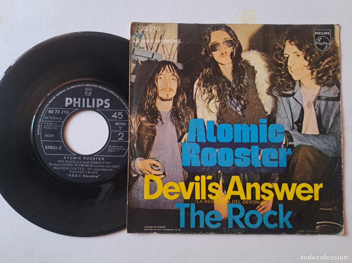 Discos de vinilo: SINGLE Atomic Rooster &ndash; Devils Answer / The Rock 1971 SPAIN VG/VG - Foto 2