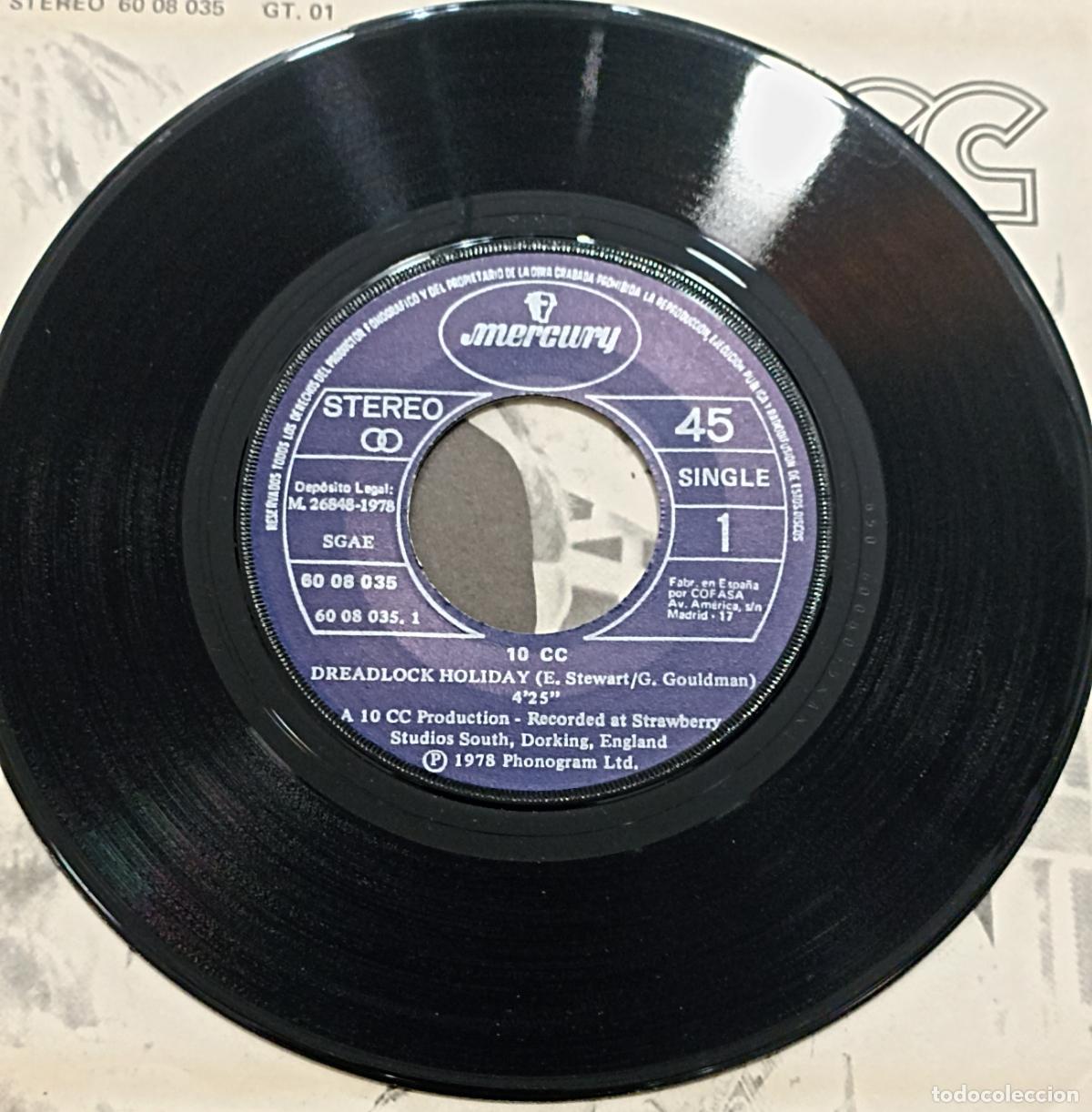 Discos de vinilo: SINGLE 10CC - DREADLOCK HOLIDAY - MERCURY 1978 - Foto 3
