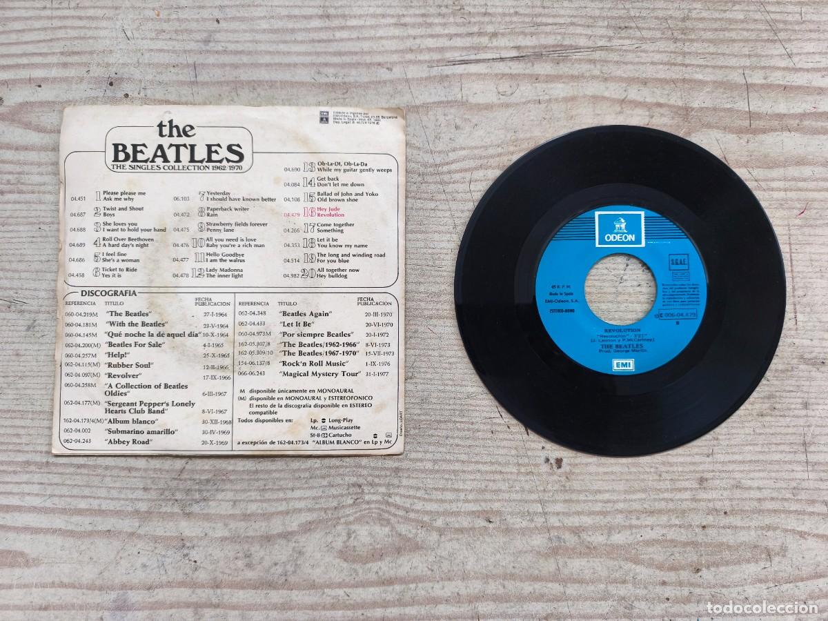 Discos de vinilo: The Beatles - Hey Jude - Revolution - Single - Foto 2