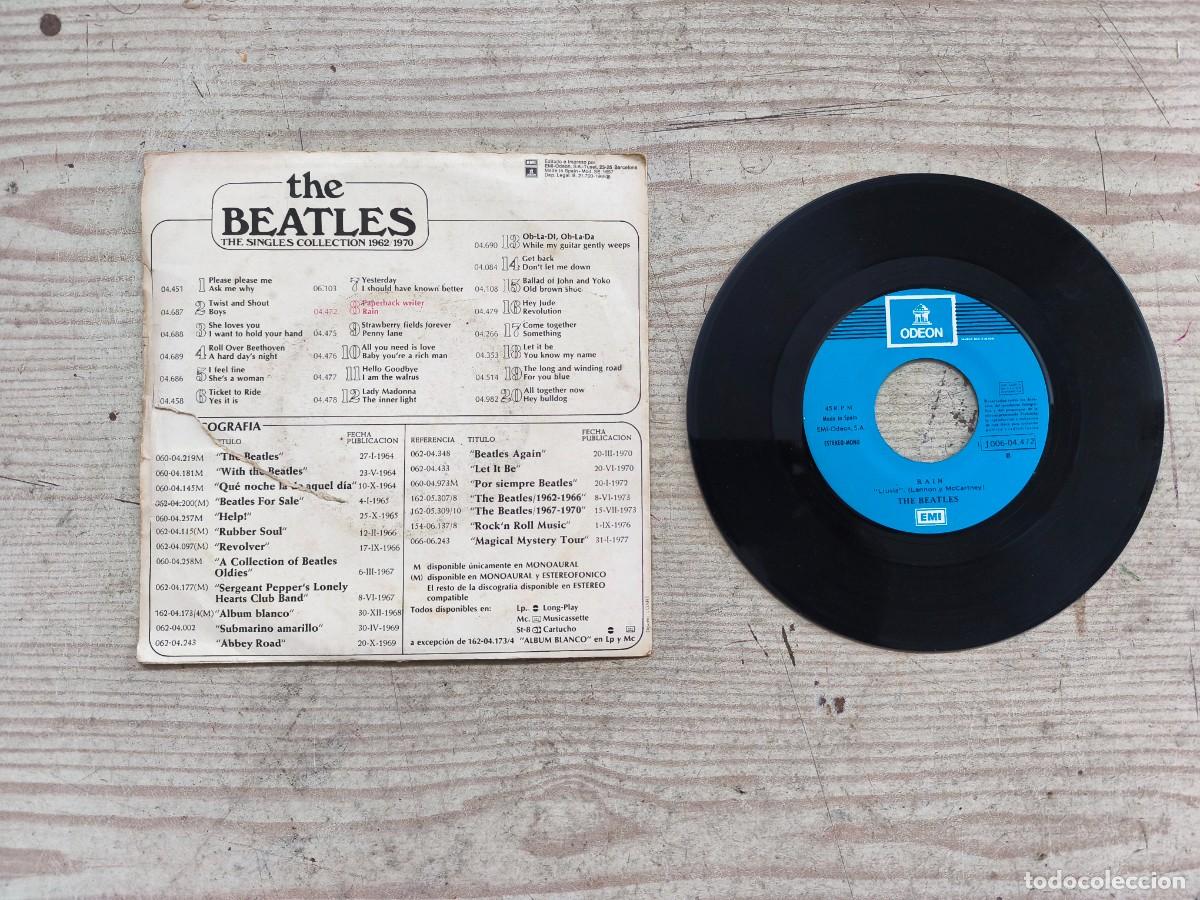 Discos de vinilo: The Beatles - Paperback Writer - Rain - Single - Foto 2