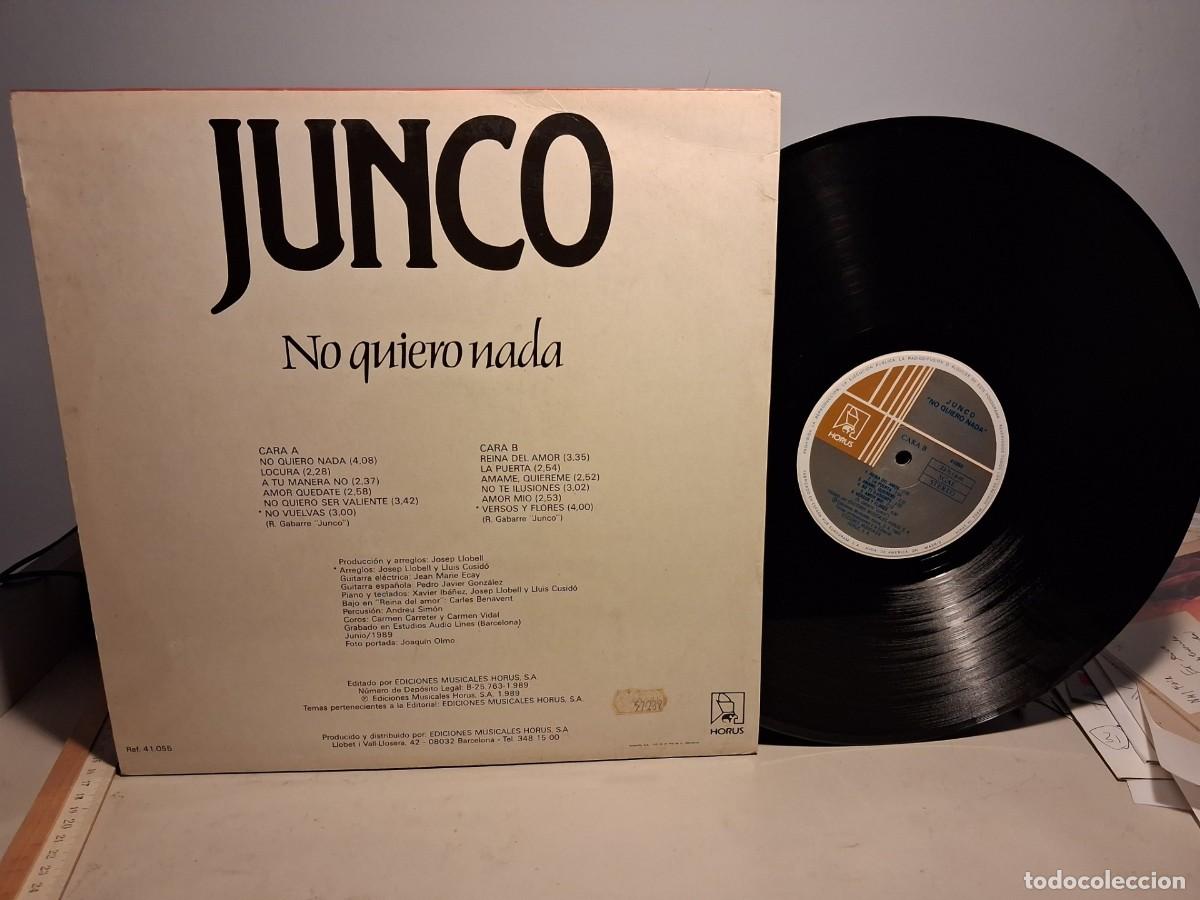 Discos de vinilo: LP JUNCO : NO QUIERO NADA - Foto 3