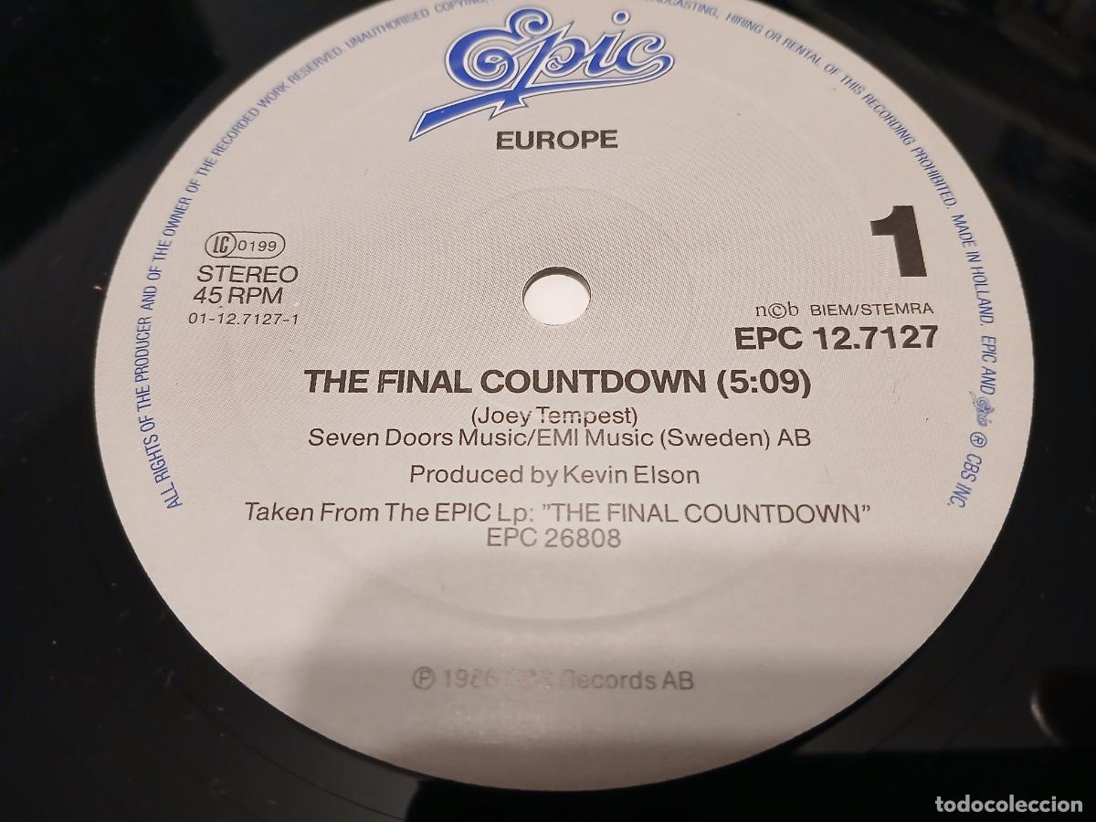 Discos de vinilo: Europe &ndash; The Final Countdown- (1986) maxi-single - Foto 3
