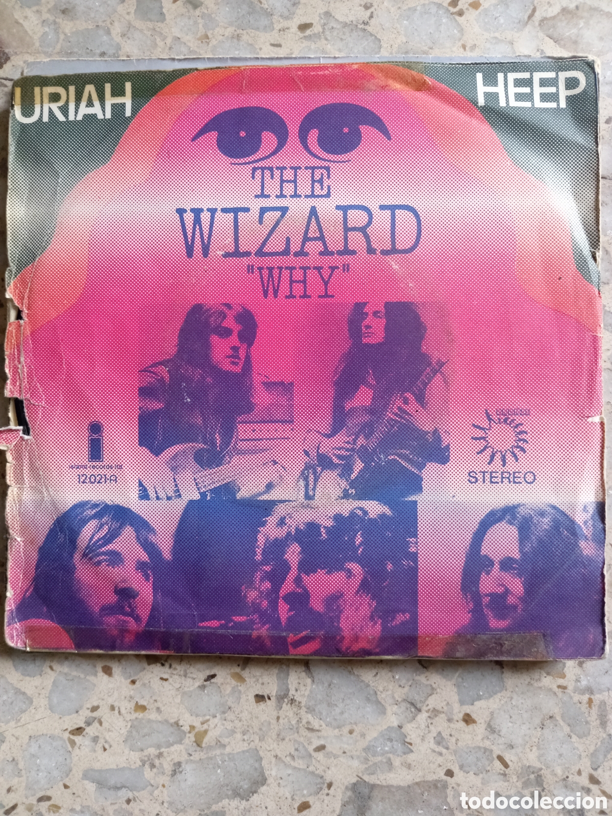 Discos de vinilo: SGL URIAH HEEP THE WIZARD WHY 1972 - Foto 2