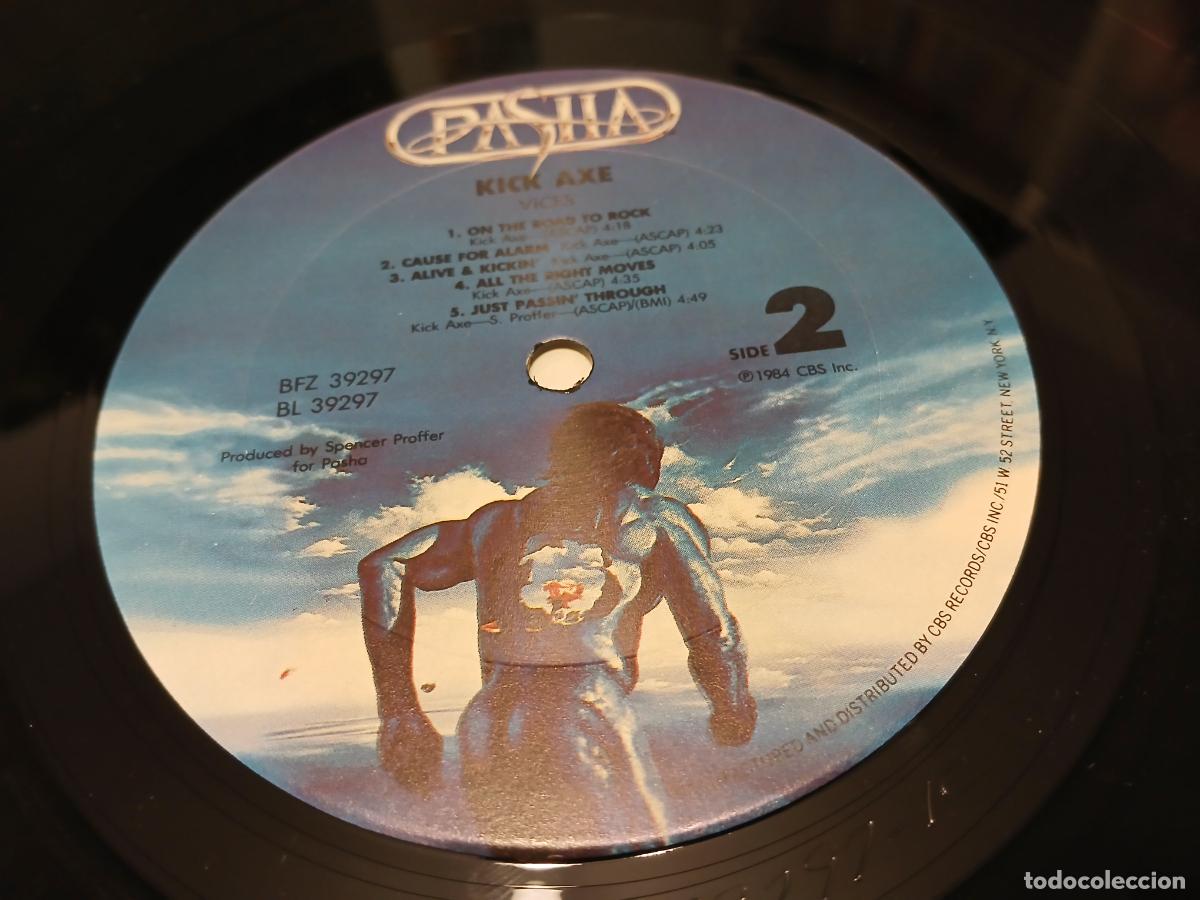 Discos de vinilo: Kick Axe &ndash; Vices- (1984) LP disco vinilo - Foto 2