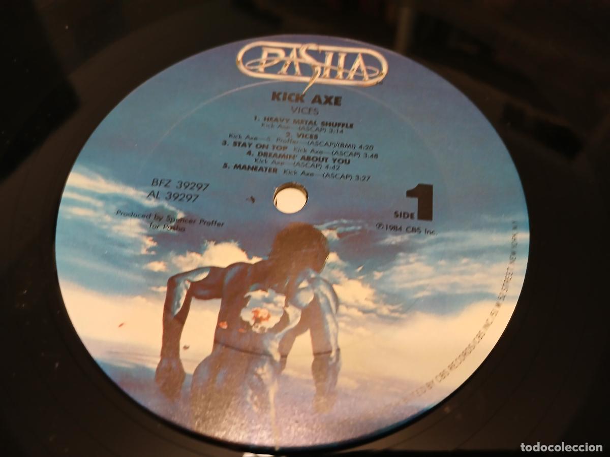 Discos de vinilo: Kick Axe &ndash; Vices- (1984) LP disco vinilo - Foto 3