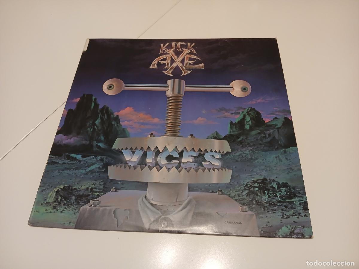 Discos de vinilo: Kick Axe &ndash; Vices- (1984) LP disco vinilo - Foto 1