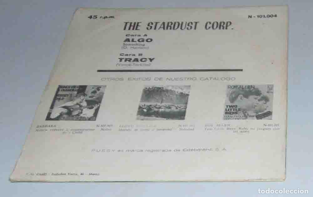 Discos de vinilo: The Stardust Corp.&lrm;&ndash; Something / Tracy - SINGLE 1970 - Foto 3