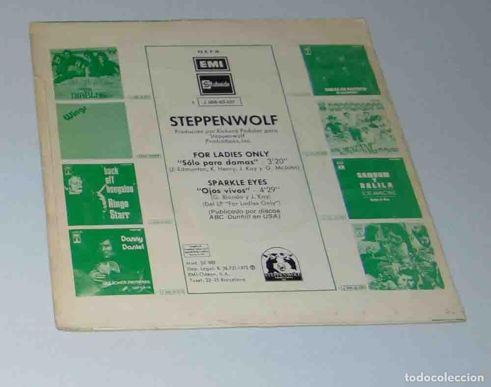 Discos de vinilo: Steppenwolf &ndash; For Ladies Only - SINGLE 1972 - Foto 3