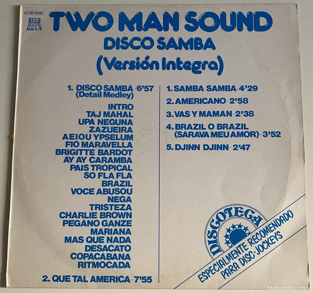 Discos de vinilo: TWO MAN SOUND - DISCO SAMBA - VERSION INTEGRA - ESPECIAL DISCOTECA - EMI ODEON - Foto 1