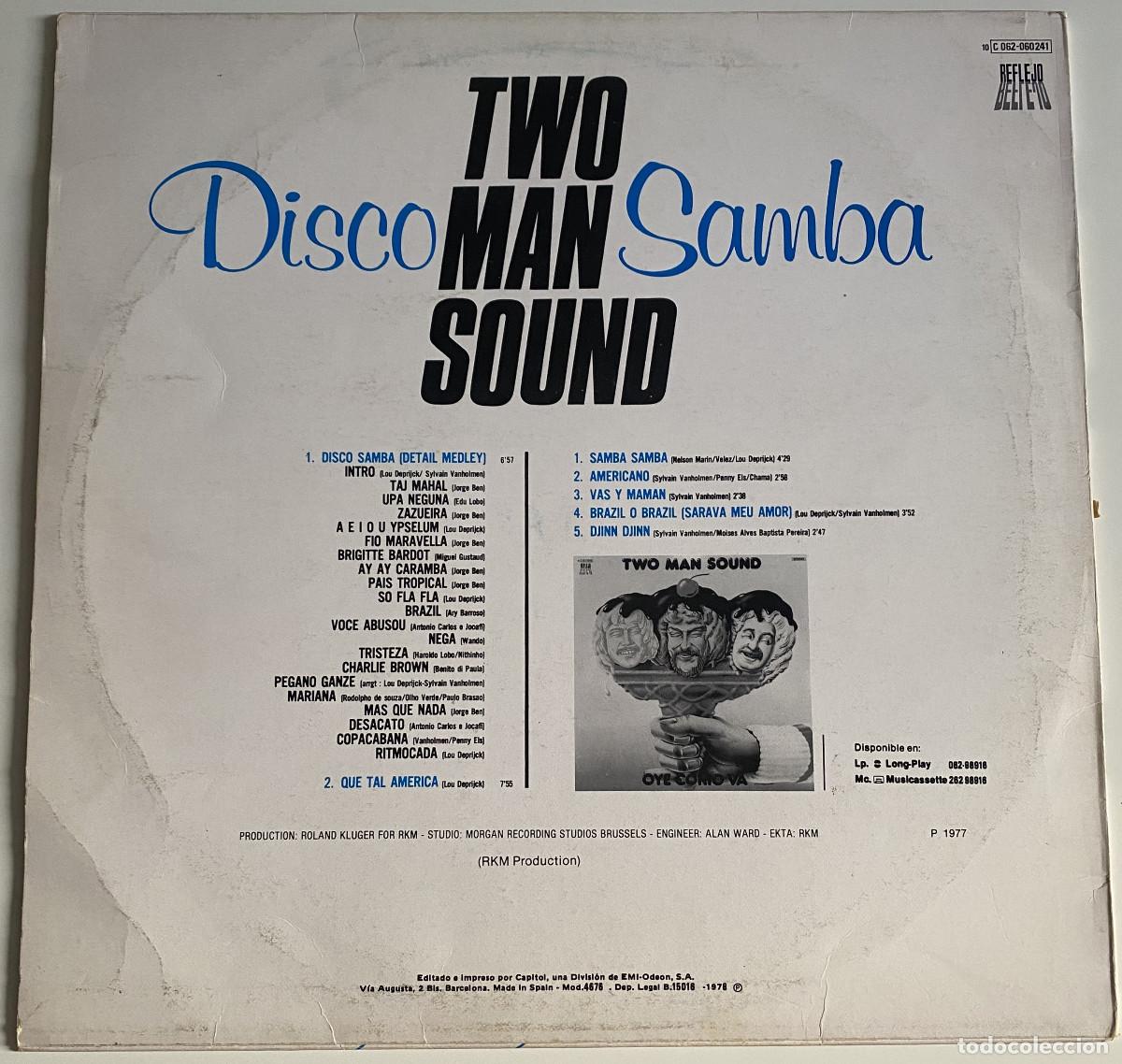 Discos de vinilo: TWO MAN SOUND - DISCO SAMBA - VERSION INTEGRA - ESPECIAL DISCOTECA - EMI ODEON - Foto 2
