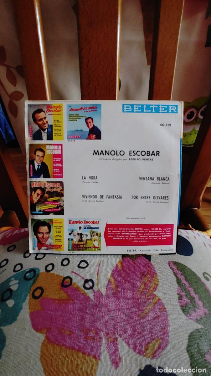 Discos de vinilo: MANOLO ESCOBAR-EP LA HORA +3 - Foto 2