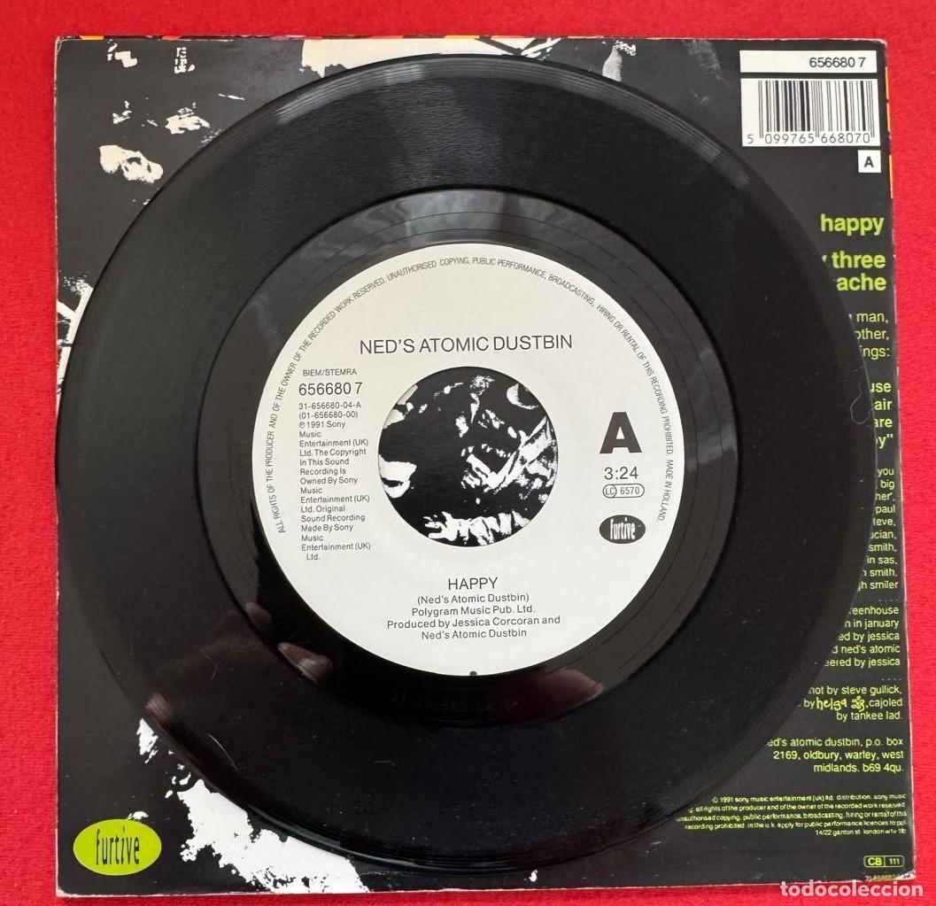 Discos de vinilo: NEDS ATOMIC DUSTBIN 45T BLACK HAPPY single - Foto 2