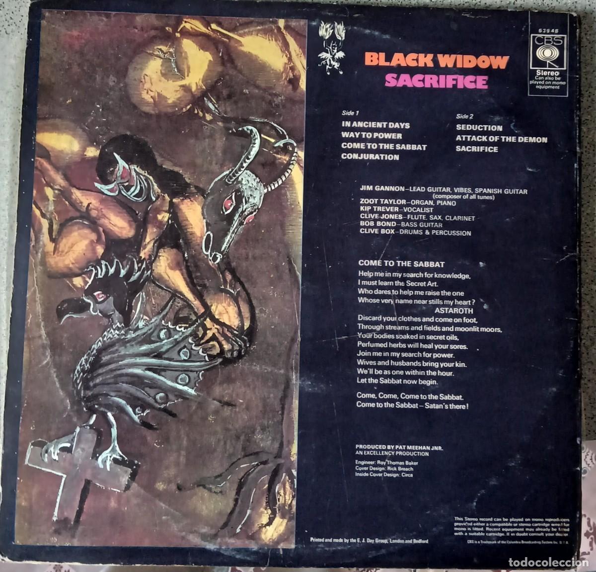 Discos de vinilo: Black Widow - Sacrifice// 1970 UK (VG). Gatefold - Foto 4