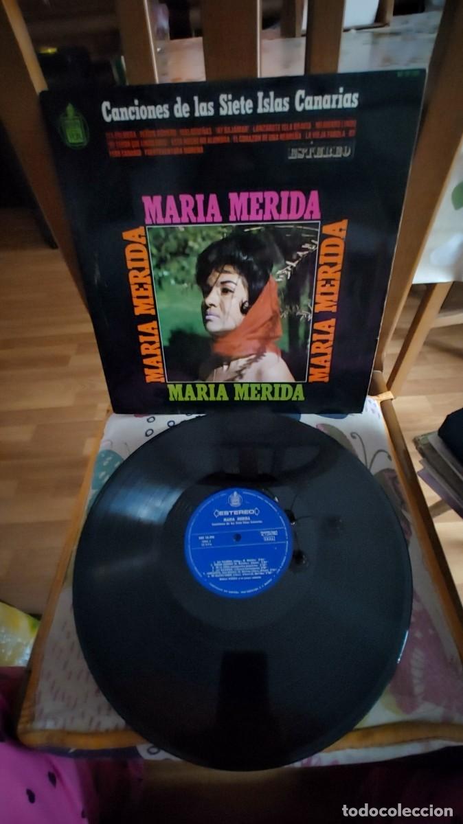 Discos de vinilo: MARIA MERIDA-LP CANCIONES DE LAS 7 ISLAS CANARIAS - Foto 1