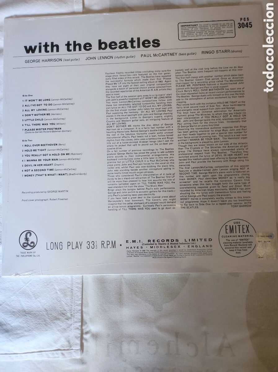 Discos de vinilo: THE BEATLES - WITH THE BEATLES - Foto 2