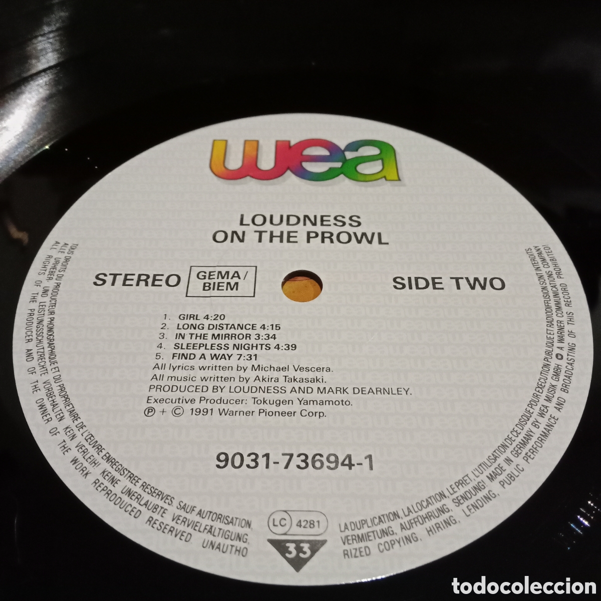 Discos de vinilo: LOUDNESS - ON THE PROWL - LP - Foto 5