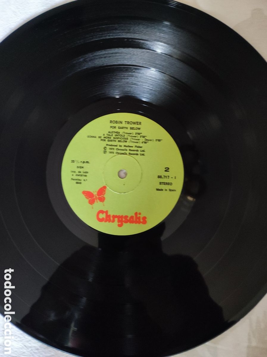 Discos de vinilo: ROBIN TROWER - FOR EARTH BELOW - Foto 4