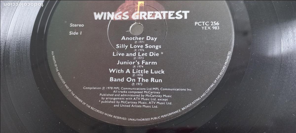 Discos de vinilo: WINGS GREATEST. 1978. DISCO LP VINILO - Foto 4