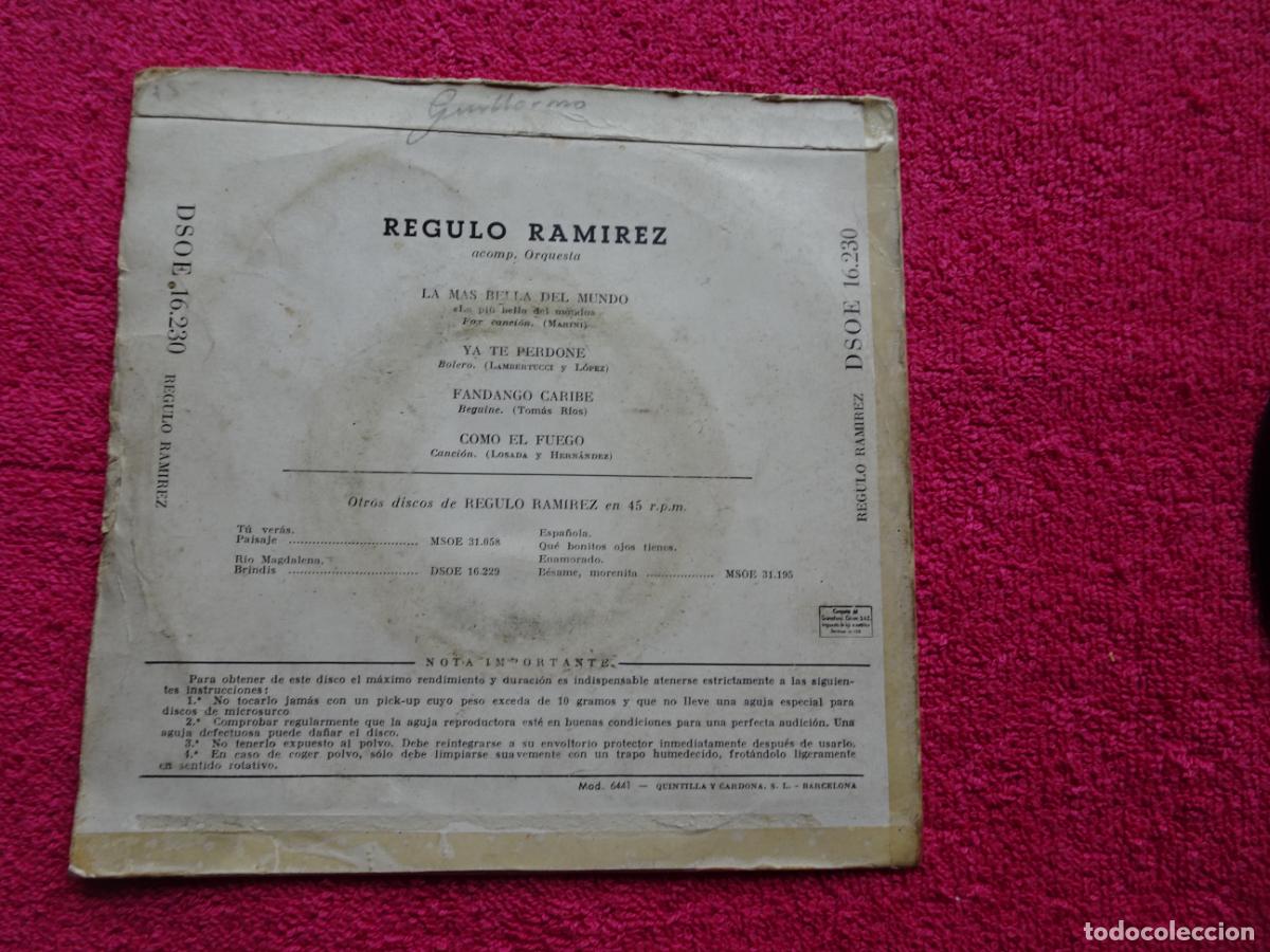 Discos de vinilo: r&eacute;gulo ram&iacute;rez la mas bella del mundo odeon dsoe 16230 disco vinilo - Foto 3