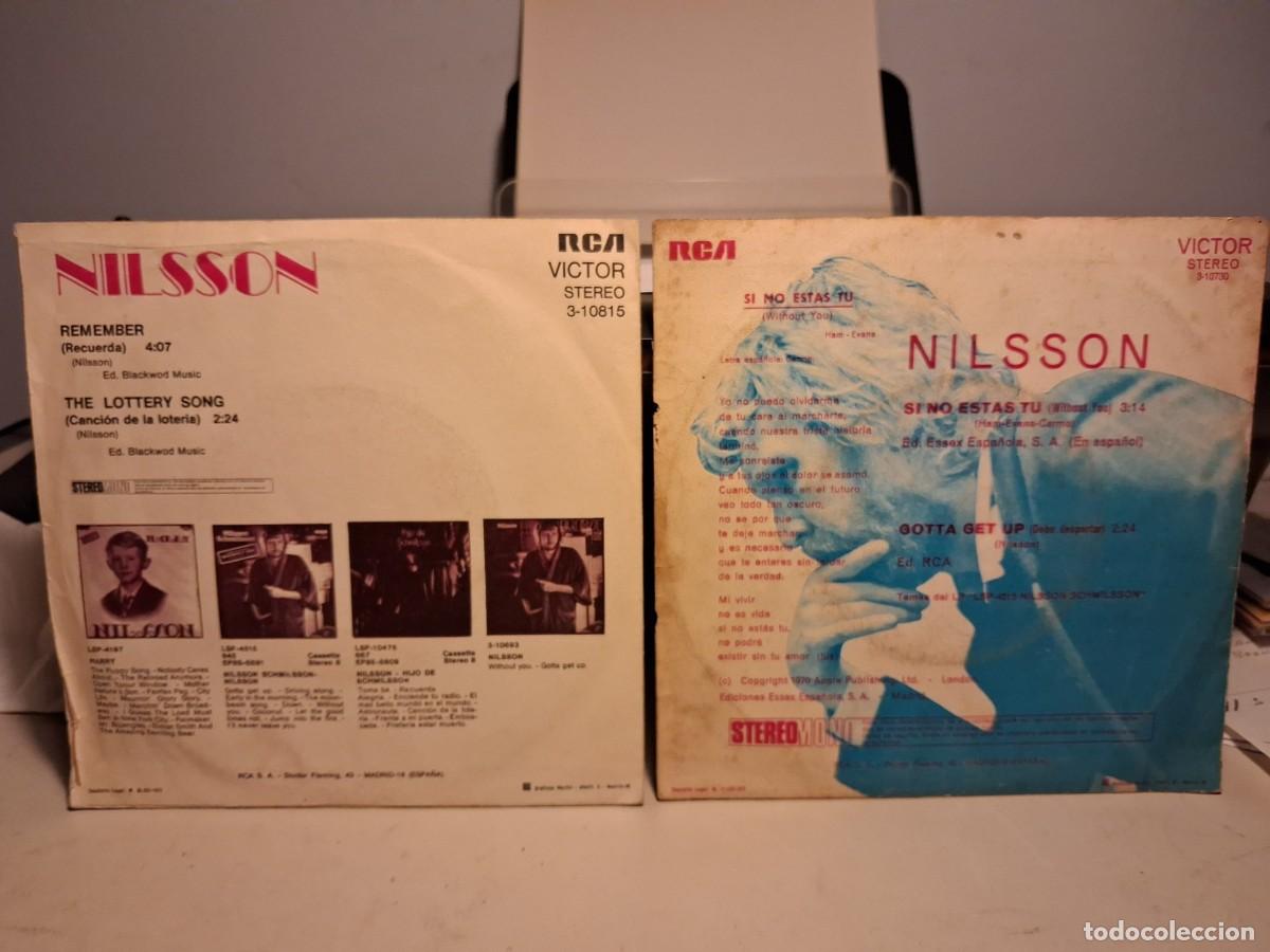 Discos de vinilo: 2 SINGLES DE HARRY NILSSON : REMEMBER +SI NO ESTAS TU - Foto 2