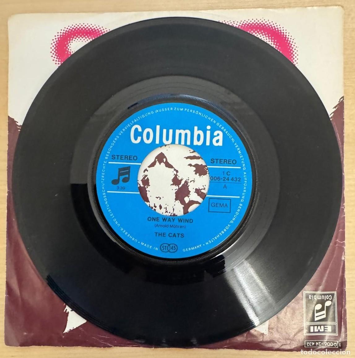 Discos de vinilo: CATS 45T ONE WAY WIND VG+ EX single - Foto 2