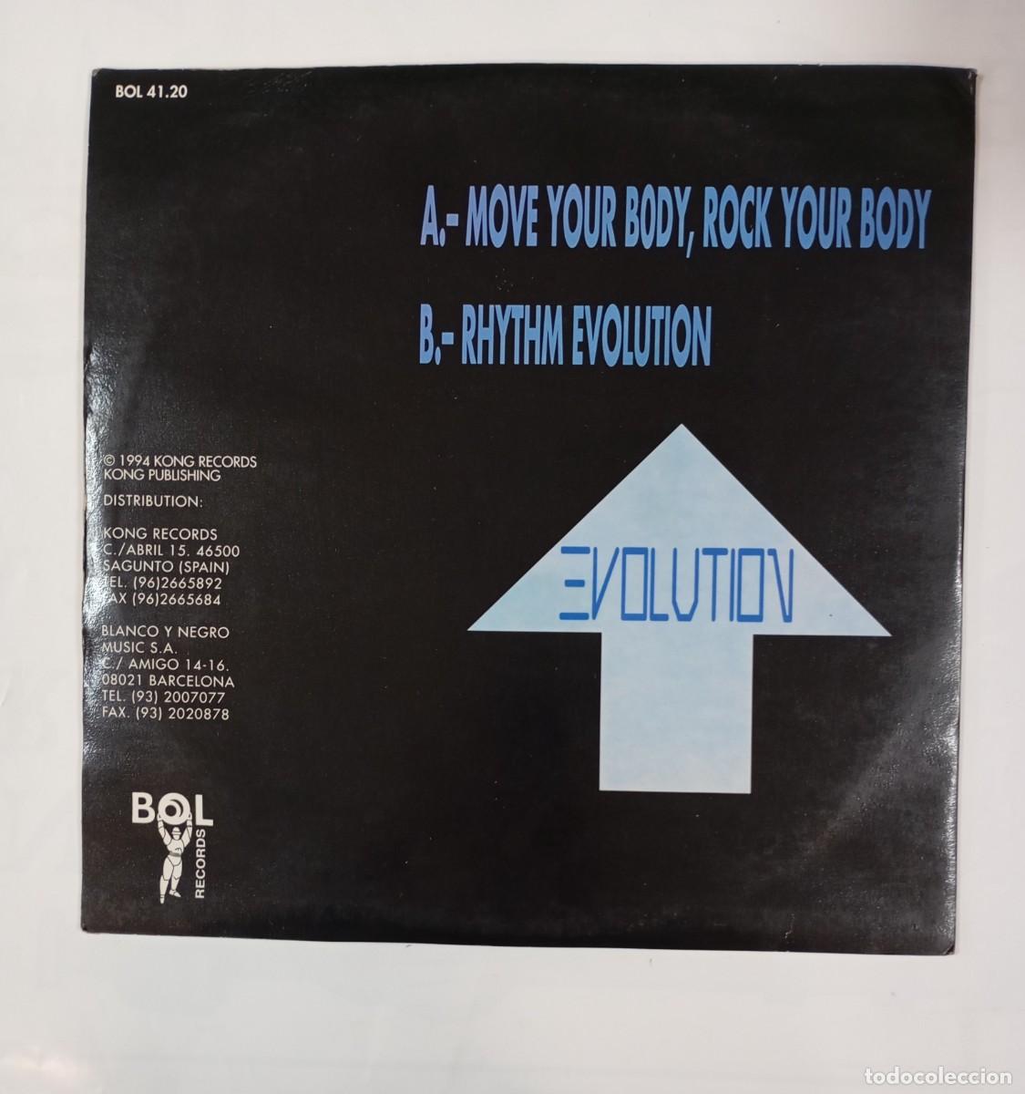 Discos de vinilo: EVOLUTION - MOVE YOUR BODY, ROCK YOUR BODY. MAXI-SINGLE. TDKDA52 - Foto 2