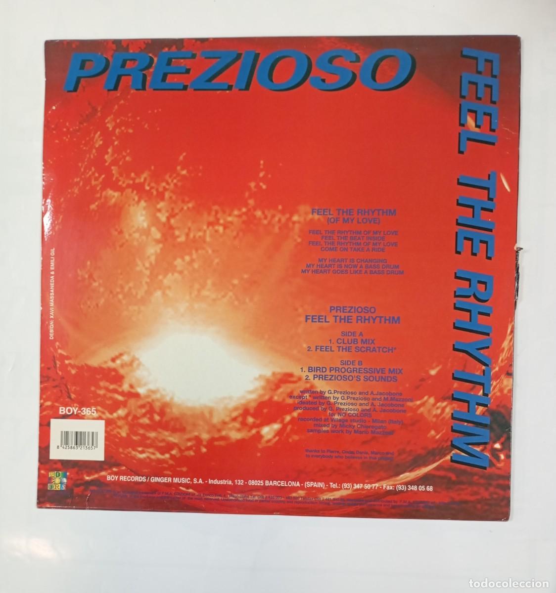 Discos de vinilo: Prezioso. Feel The Rhythm. MAXI-SINGLE. TDKDA52 - Foto 2