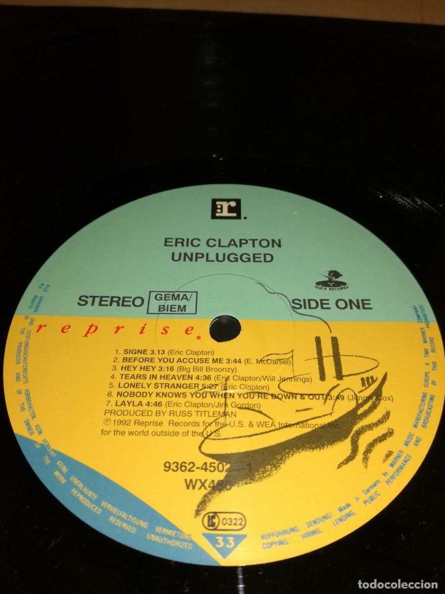 Discos de vinilo: ERIC CLAPTON-UNPLUGGED-GATEFOLD-ORIGINAL 1992 - Foto 4