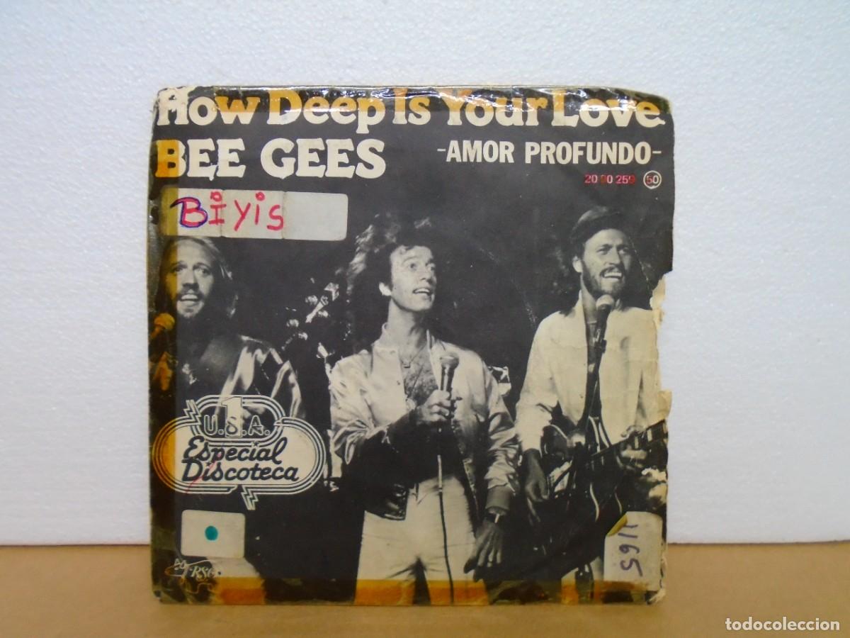 Discos de vinilo: BEE GEES.SINGLE AMOR PROFUNDO. RSO 1977. - Foto 1