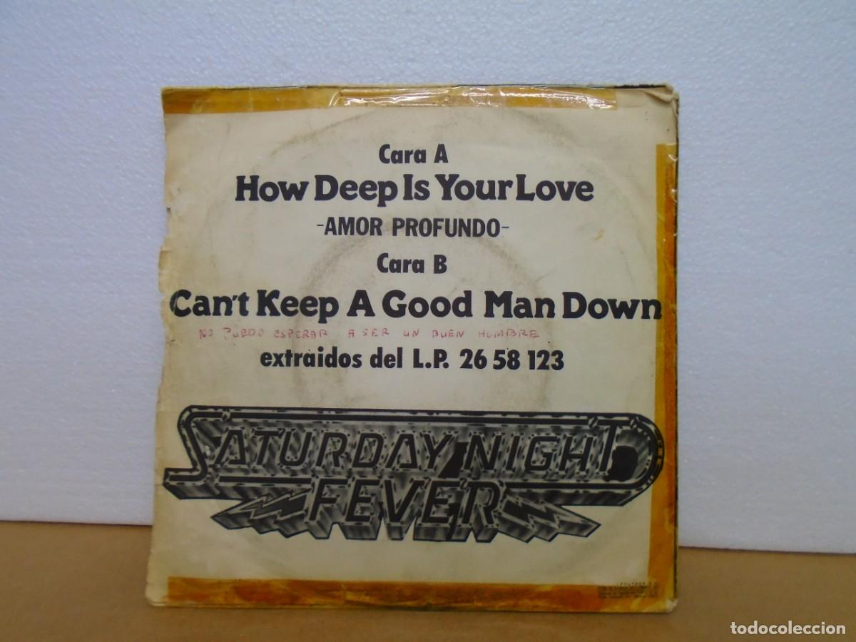 Discos de vinilo: BEE GEES.SINGLE AMOR PROFUNDO. RSO 1977. - Foto 2