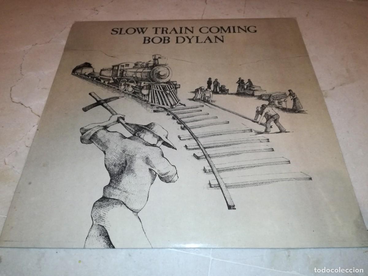 Discos de vinilo: BOB DYLAN-SLOW TRAIN COMING-CONTIENE ENCARTES-ORIGINAL ESPA&Ntilde;OL 1979
