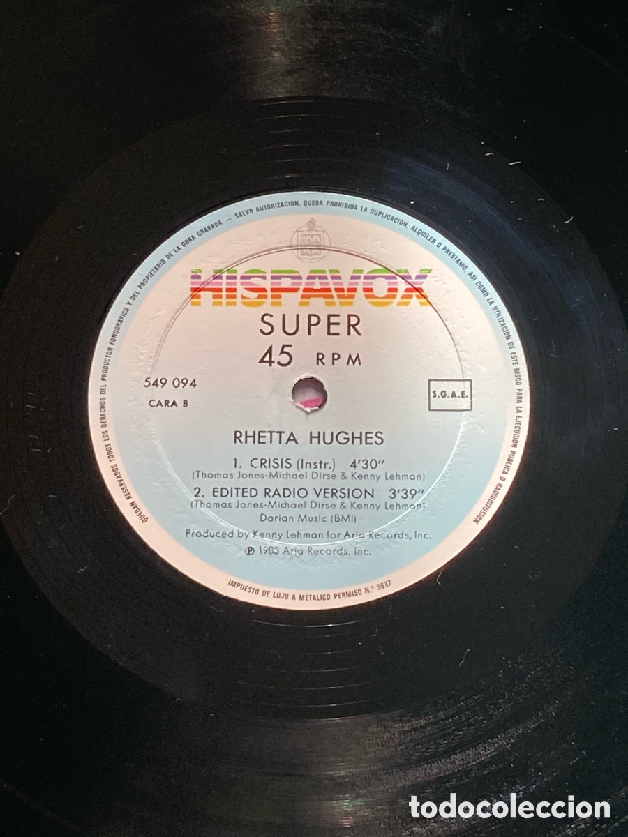 Discos de vinilo: Rhetta Hughes-Crisis 12&rdquo; - Foto 4
