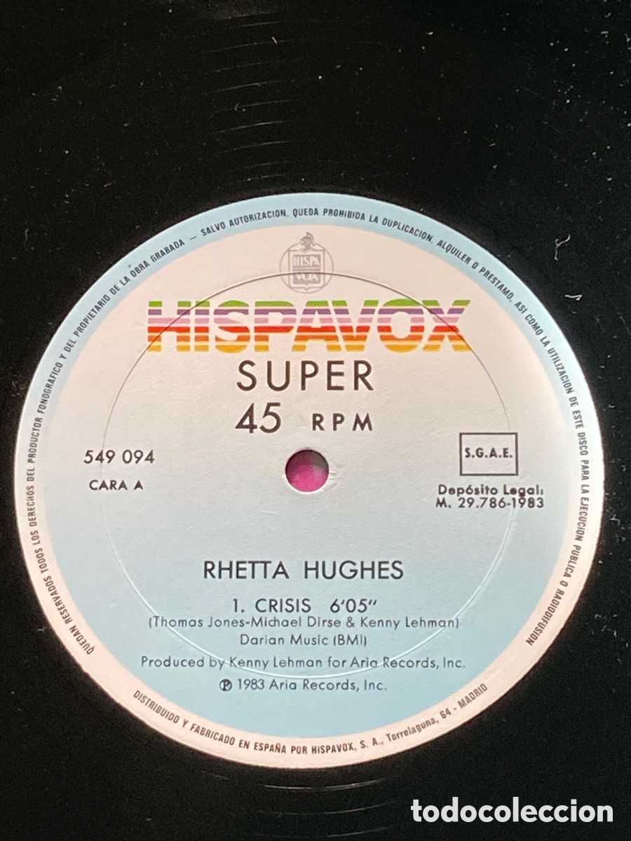 Discos de vinilo: Rhetta Hughes-Crisis 12&rdquo; - Foto 5